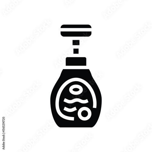 kid friendly liquid soap packaging glyph icon vector illustration