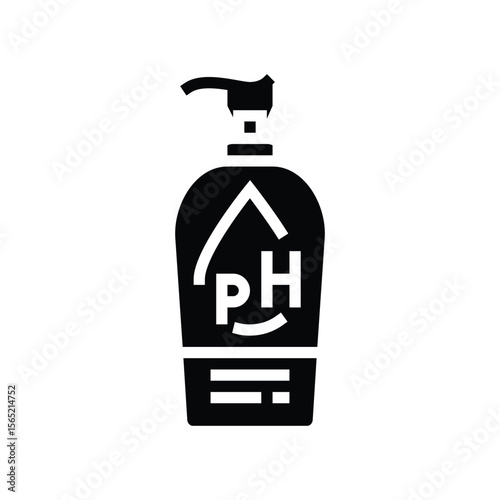 liquid soap ph balance symbol glyph icon vector illustration