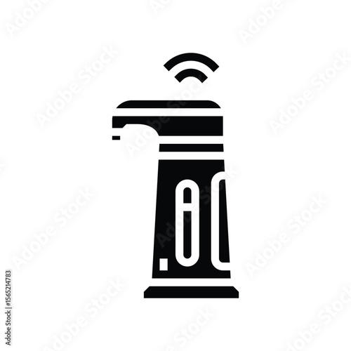 sensor activated soap dispenser glyph icon vector illustration
