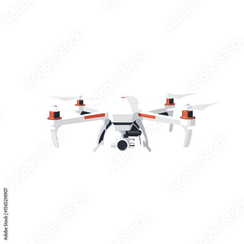Minimalist Quadcopter Drone Vector