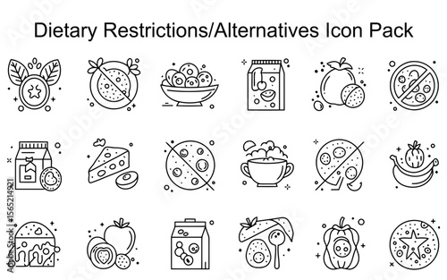 Dietary Restrictions/Alternatives Icon Set