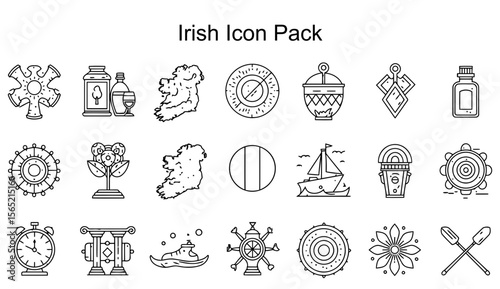Line Art Irish Icons