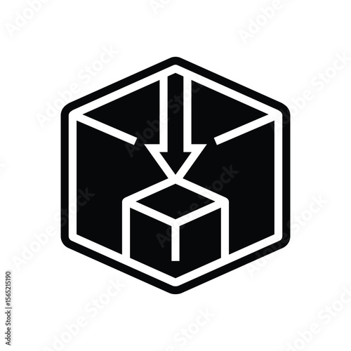 compact size glyph icon vector illustration