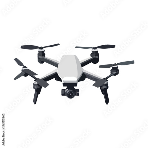 Minimalist Quadcopter Drone Vector