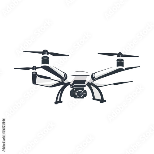 Minimalist Quadcopter Drone Vector