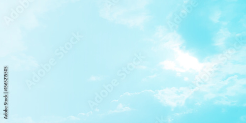 Blue sky and clouds with natural daylight panorama air background white image surface abstract design sunny fresh weather background