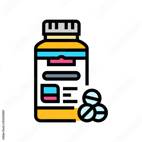 prenatal vitamins color icon vector illustration