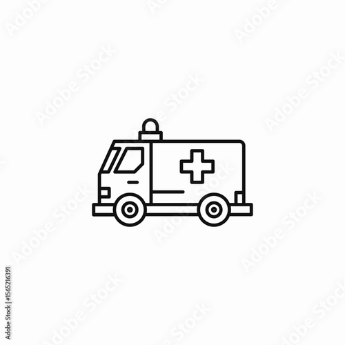 ambulance emergency vehicle icon sign vector