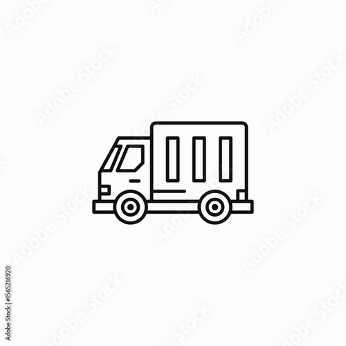 delivery truck vehicle icon sign vector