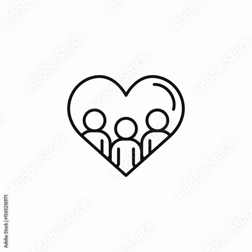 family love support icon sign vector