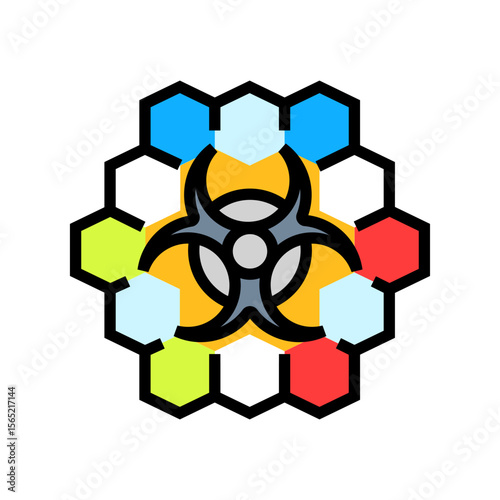 biohazard background chemical pollution color icon vector illustration