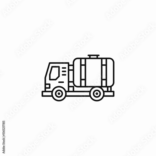 fuel tank truck icon sign vector