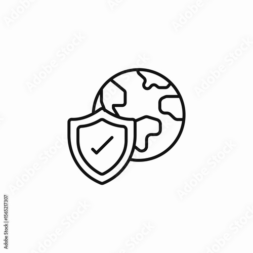 global security shield icon sign vector