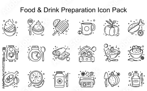 Food & Drink Preparation Icon Pack