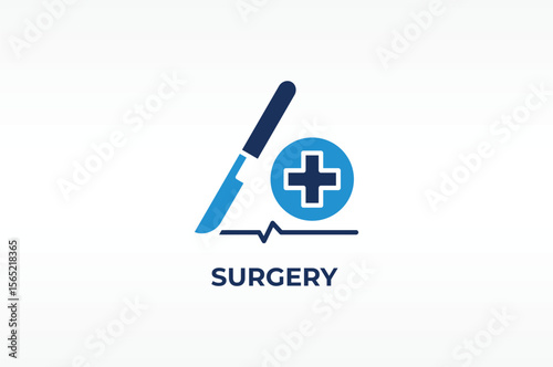 SURGERY vector, icon or logo sign isolated symbol illustration