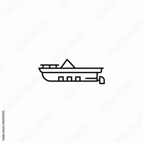 motor boat watercraft icon sign vector