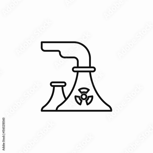 nuclear power plant icon sign vector