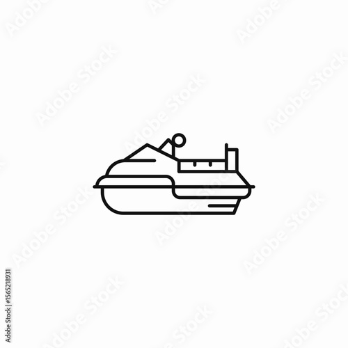 personal watercraft jet ski icon sign vector