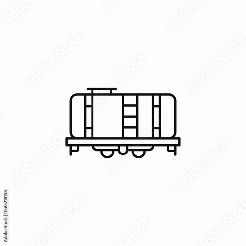 rail tank car icon sign vector