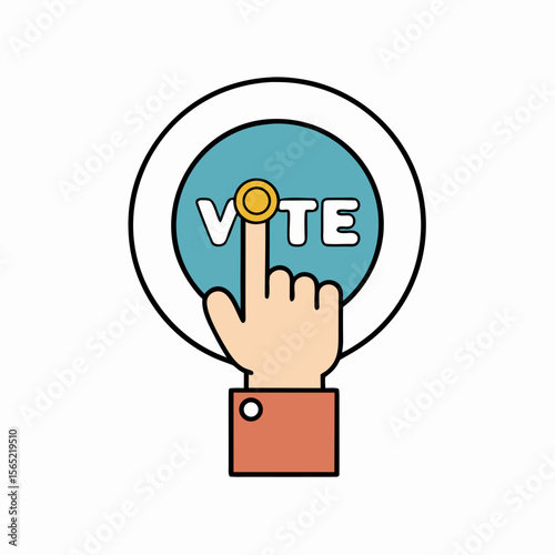 hand pressing a button