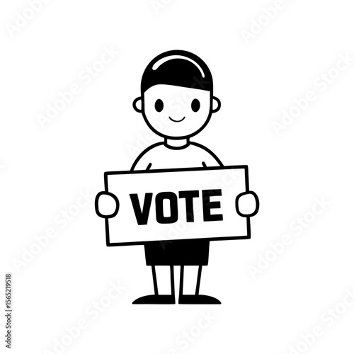 man holding a message board