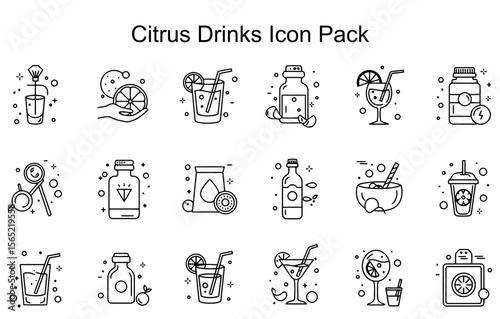 Citrus Drinks Icon Pack