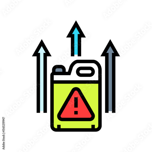 overuse of pesticides color icon vector illustration