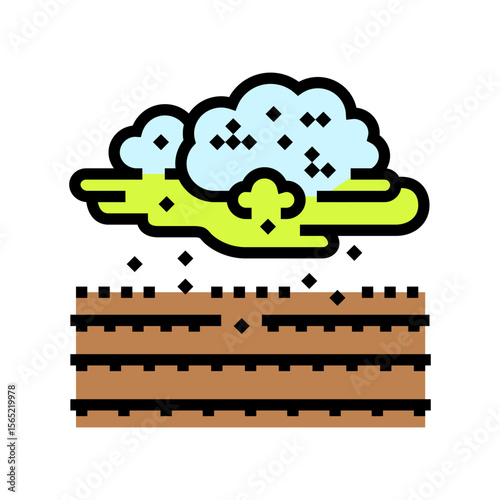 pesticide spray cloud color icon vector illustration