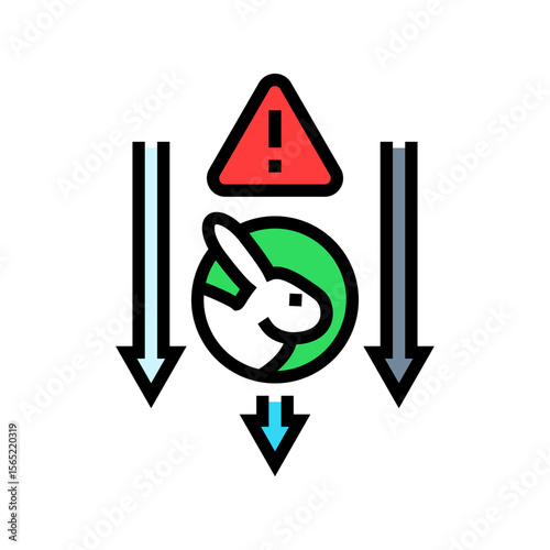 pesticide exposure wildlife color icon vector illustration