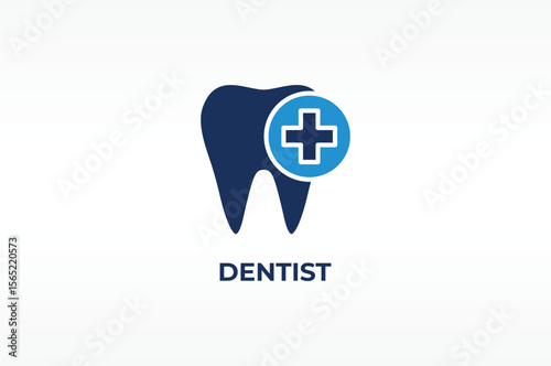 DENTIST vector, icon or logo sign isolated symbol illustration
