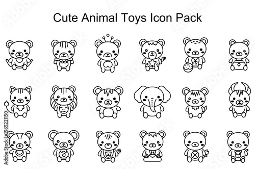 Cute Animal Toys Icon Pack