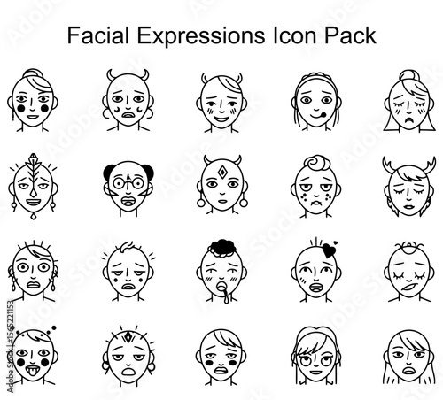 Facial Expressions Icon Pack