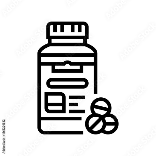 prenatal vitamins line icon vector illustration