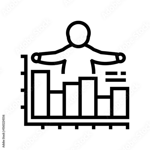 birth rate statistics line icon vector illustration