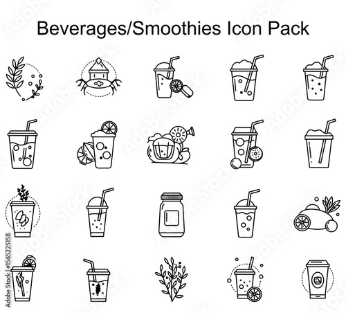Beverage/Smoothie Icon Set