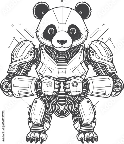 Cyber Panda: The Armored Guardian of Nature
