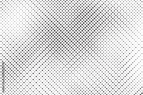 Seamless dotted repeated texture. Black and white polka dot pattern. Repeated endless backdrop. All over halftone wallpaper. Regular grid background. Vector textile or fabric poka dot swatch pattern.