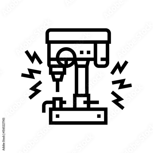 industrial machines emitting sound pollution factory line icon vector illustration