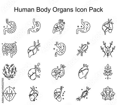 Human Body Organs Icon Pack
