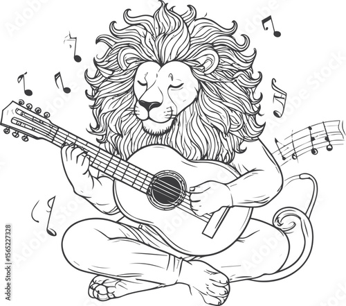 Harmonious King: Roaring Rhythms on Guitar