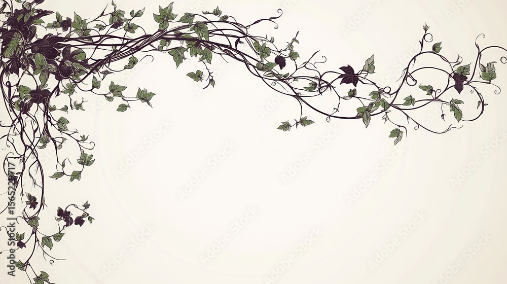 Obraz premium Intricate vine and leaf design.