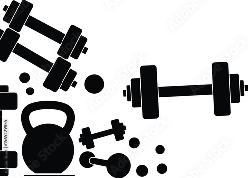 Minimalist Gym Weights Vector Design