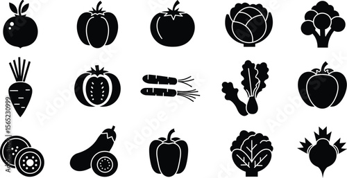Minimalist Vector Vegetables