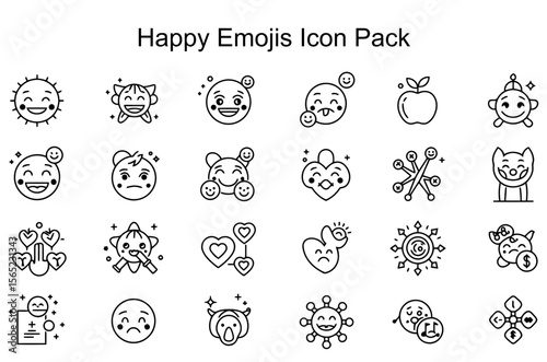 Happy Emojis Icon Pack