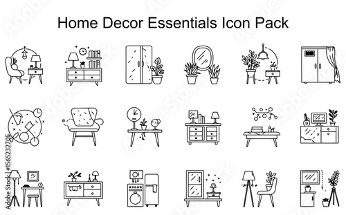 Home Decor Essentials Icon Set