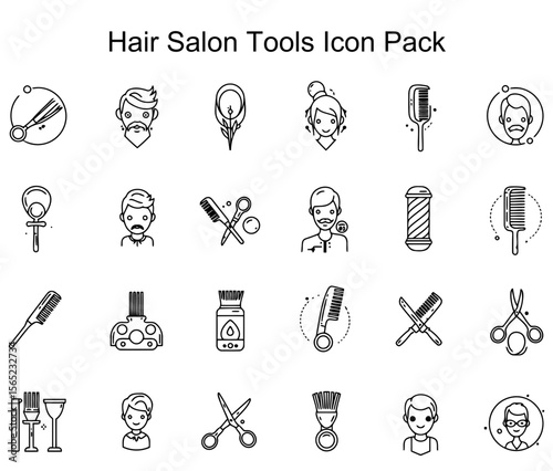 Hair Salon Tools Icon Pack