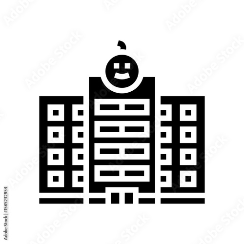maternity hospital or birthing center glyph icon vector illustration