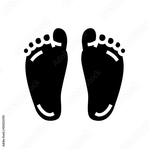 baby foots glyph icon vector illustration