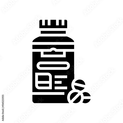prenatal vitamins glyph icon vector illustration