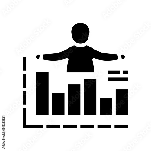 birth rate statistics glyph icon vector illustration